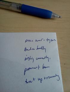 photo: illegible handwriting