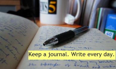 photo: keeping a journal to improve your English